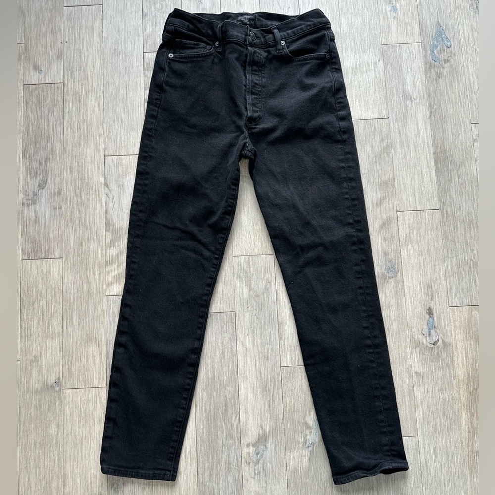 Citizen Of Humanity Olivia High Rise Slim Ankle Black Jeans 27